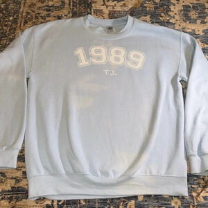 Taylor Swift 1989 T.S. Blue Tye Die Long Sleeve Sweatshirt Gildan MED Unisex